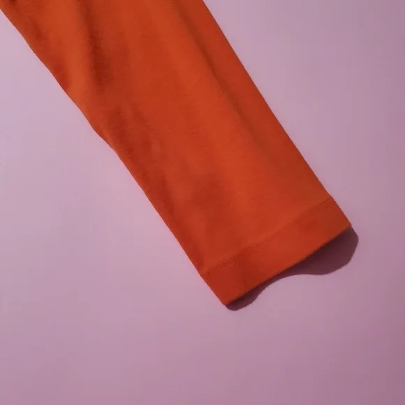 🧡 Jones New York Sport Vintage Y2K Bright Orange 3/4 Length Sleeves Knit - Picture 8 of 8